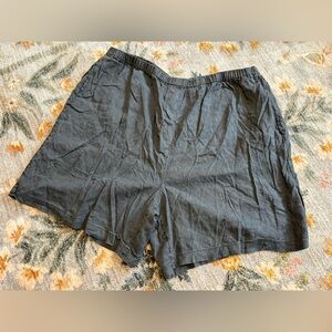 J.jill 100% Linen Pull On Shorts Size 3X